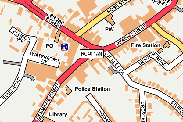 RG40 1AN map - OS OpenMap – Local (Ordnance Survey) RG40 1AN map - OS OpenMap – Local (Ordnance Survey)