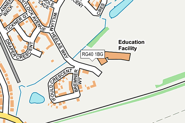 RG40 1BG map - OS OpenMap – Local (Ordnance Survey) RG40 1BG map - OS OpenMap – Local (Ordnance Survey)
