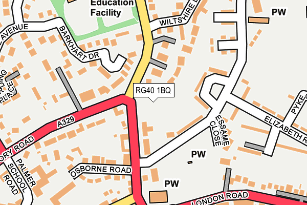 RG40 1BQ map - OS OpenMap – Local (Ordnance Survey) RG40 1BQ map - OS OpenMap – Local (Ordnance Survey)