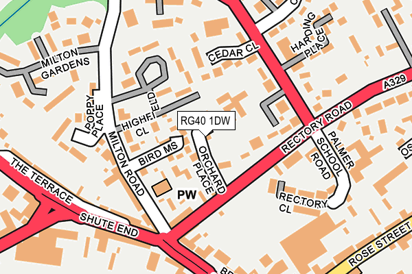 RG40 1DW map - OS OpenMap – Local (Ordnance Survey) RG40 1DW map - OS OpenMap – Local (Ordnance Survey)
