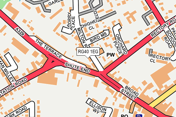 RG40 1EG map - OS OpenMap – Local (Ordnance Survey) RG40 1EG map - OS OpenMap – Local (Ordnance Survey)