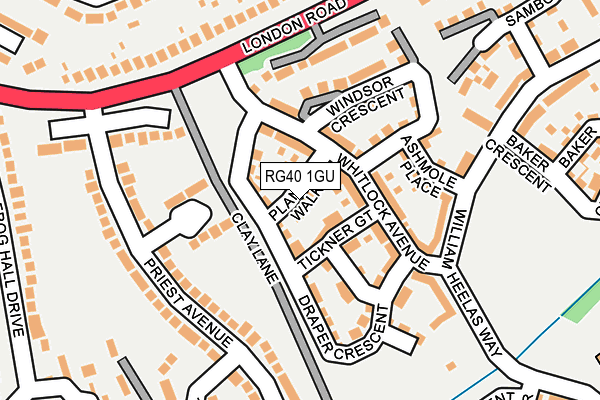 RG40 1GU map - OS OpenMap – Local (Ordnance Survey) RG40 1GU map - OS OpenMap – Local (Ordnance Survey)
