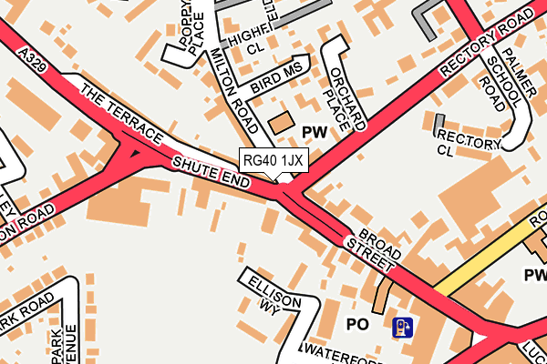 RG40 1JX map - OS OpenMap – Local (Ordnance Survey) RG40 1JX map - OS OpenMap – Local (Ordnance Survey)