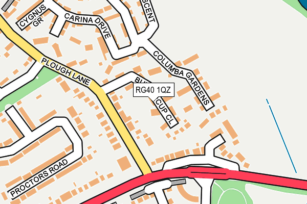 RG40 1QZ map - OS OpenMap – Local (Ordnance Survey) RG40 1QZ map - OS OpenMap – Local (Ordnance Survey)