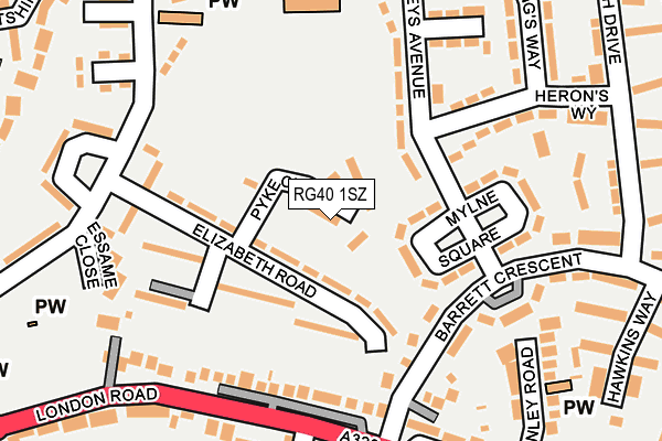 RG40 1SZ map - OS OpenMap – Local (Ordnance Survey) RG40 1SZ map - OS OpenMap – Local (Ordnance Survey)