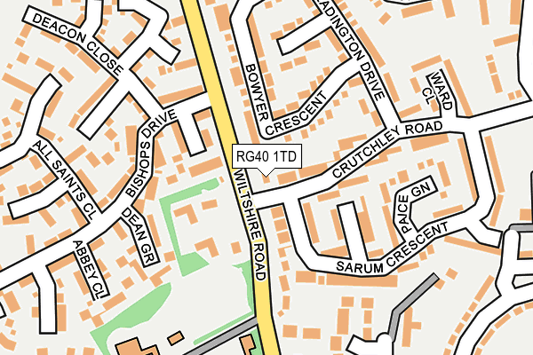 RG40 1TD map - OS OpenMap – Local (Ordnance Survey) RG40 1TD map - OS OpenMap – Local (Ordnance Survey)