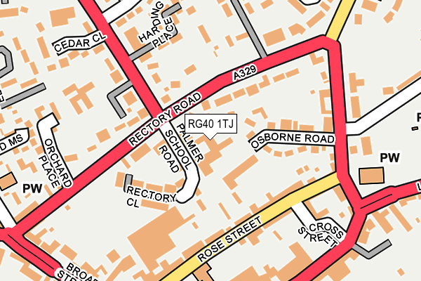 RG40 1TJ map - OS OpenMap – Local (Ordnance Survey) RG40 1TJ map - OS OpenMap – Local (Ordnance Survey)