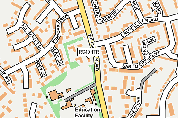 RG40 1TR map - OS OpenMap – Local (Ordnance Survey) RG40 1TR map - OS OpenMap – Local (Ordnance Survey)
