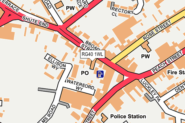 RG40 1WL map - OS OpenMap – Local (Ordnance Survey) RG40 1WL map - OS OpenMap – Local (Ordnance Survey)