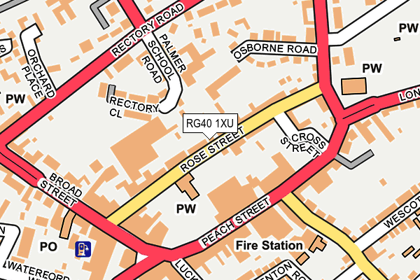 RG40 1XU map - OS OpenMap – Local (Ordnance Survey) RG40 1XU map - OS OpenMap – Local (Ordnance Survey)