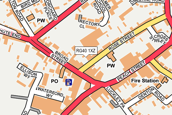 RG40 1XZ map - OS OpenMap – Local (Ordnance Survey) RG40 1XZ map - OS OpenMap – Local (Ordnance Survey)