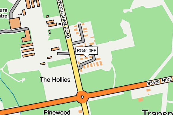 RG40 3EF map - OS OpenMap – Local (Ordnance Survey) RG40 3EF map - OS OpenMap – Local (Ordnance Survey)