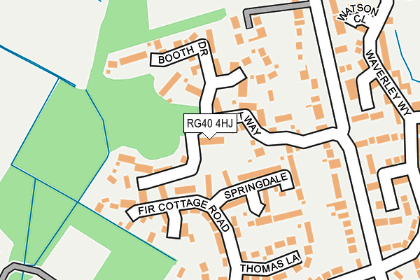 RG40 4HJ map - OS OpenMap – Local (Ordnance Survey) RG40 4HJ map - OS OpenMap – Local (Ordnance Survey)