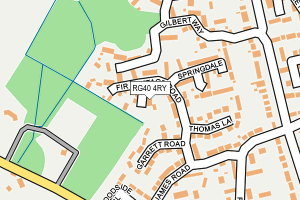 RG40 4RY map - OS OpenMap – Local (Ordnance Survey) RG40 4RY map - OS OpenMap – Local (Ordnance Survey)