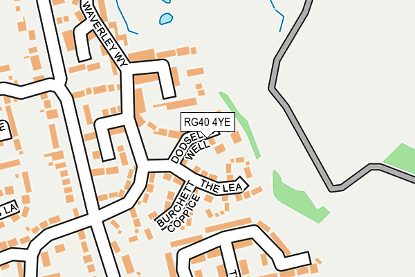 RG40 4YE map - OS OpenMap – Local (Ordnance Survey) RG40 4YE map - OS OpenMap – Local (Ordnance Survey)
