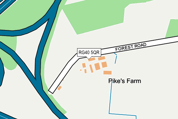 RG40 5QR map - OS OpenMap – Local (Ordnance Survey) RG40 5QR map - OS OpenMap – Local (Ordnance Survey)