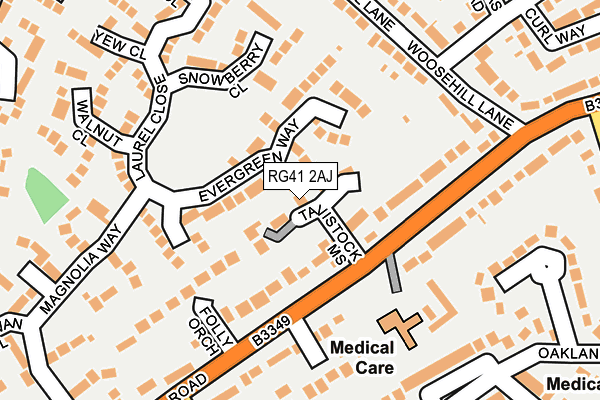 RG41 2AJ map - OS OpenMap – Local (Ordnance Survey) RG41 2AJ map - OS OpenMap – Local (Ordnance Survey)