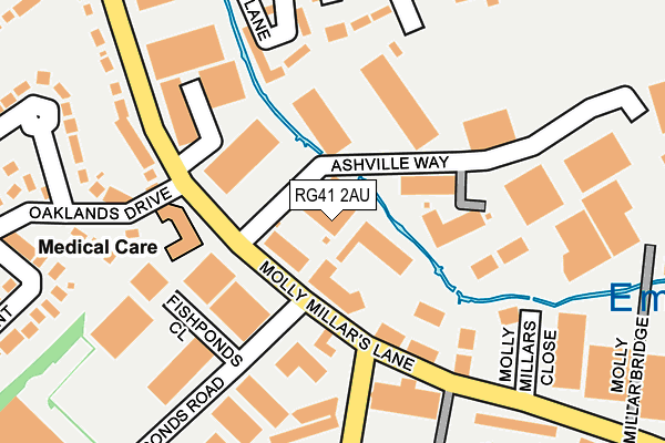 RG41 2AU map - OS OpenMap – Local (Ordnance Survey) RG41 2AU map - OS OpenMap – Local (Ordnance Survey)