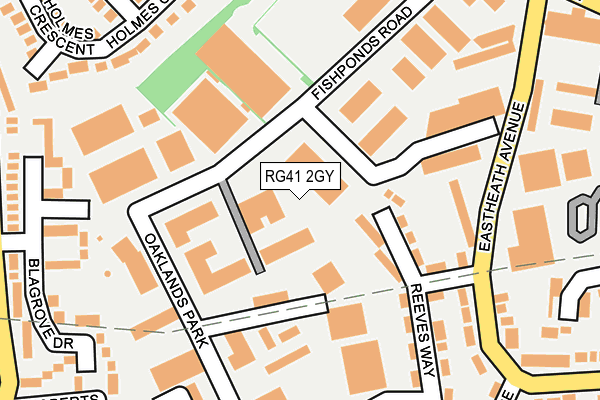 RG41 2GY map - OS OpenMap – Local (Ordnance Survey) RG41 2GY map - OS OpenMap – Local (Ordnance Survey)