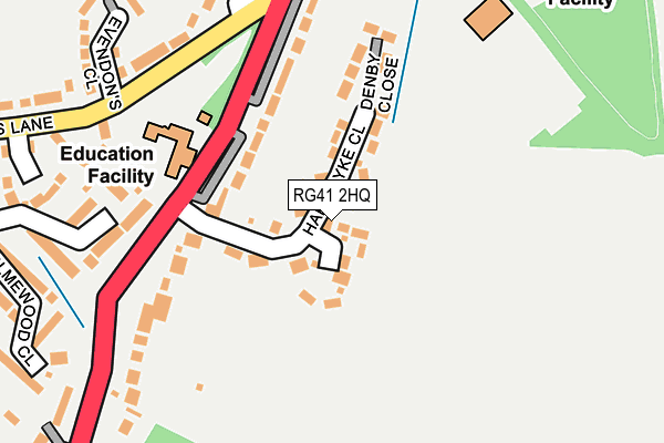 RG41 2HQ map - OS OpenMap – Local (Ordnance Survey) RG41 2HQ map - OS OpenMap – Local (Ordnance Survey)