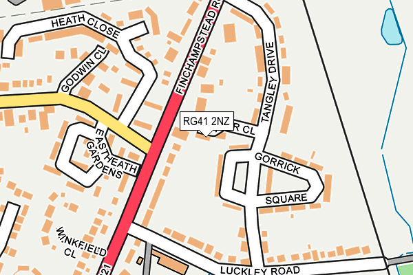 RG41 2NZ map - OS OpenMap – Local (Ordnance Survey) RG41 2NZ map - OS OpenMap – Local (Ordnance Survey)