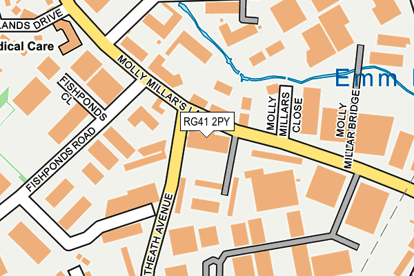 RG41 2PY map - OS OpenMap – Local (Ordnance Survey) RG41 2PY map - OS OpenMap – Local (Ordnance Survey)