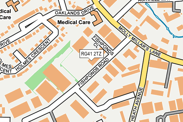RG41 2TZ map - OS OpenMap – Local (Ordnance Survey) RG41 2TZ map - OS OpenMap – Local (Ordnance Survey)