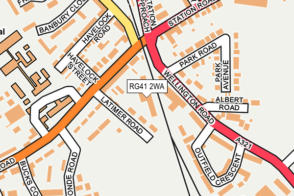 RG41 2WA map - OS OpenMap – Local (Ordnance Survey) RG41 2WA map - OS OpenMap – Local (Ordnance Survey)