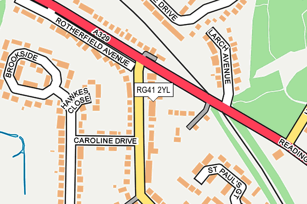 RG41 2YL map - OS OpenMap – Local (Ordnance Survey) RG41 2YL map - OS OpenMap – Local (Ordnance Survey)
