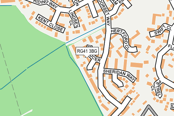 RG41 3BG map - OS OpenMap – Local (Ordnance Survey) RG41 3BG map - OS OpenMap – Local (Ordnance Survey)