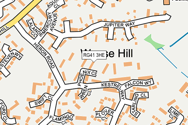RG41 3HE map - OS OpenMap – Local (Ordnance Survey) RG41 3HE map - OS OpenMap – Local (Ordnance Survey)