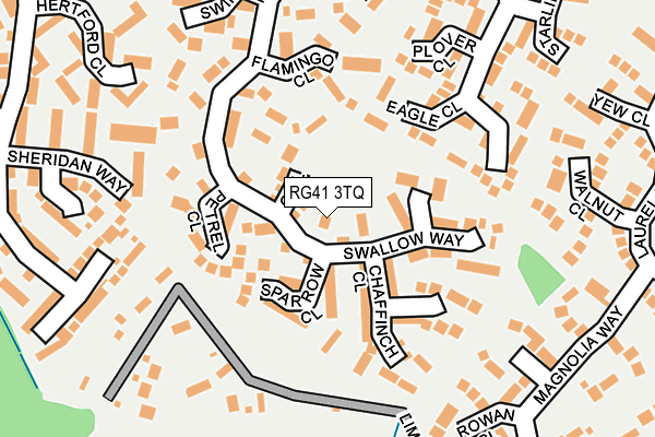 RG41 3TQ map - OS OpenMap – Local (Ordnance Survey) RG41 3TQ map - OS OpenMap – Local (Ordnance Survey)