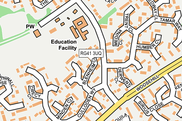RG41 3UQ map - OS OpenMap – Local (Ordnance Survey) RG41 3UQ map - OS OpenMap – Local (Ordnance Survey)