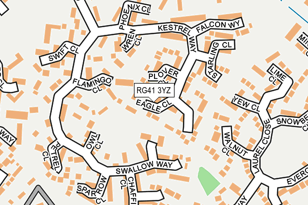 RG41 3YZ map - OS OpenMap – Local (Ordnance Survey) RG41 3YZ map - OS OpenMap – Local (Ordnance Survey)