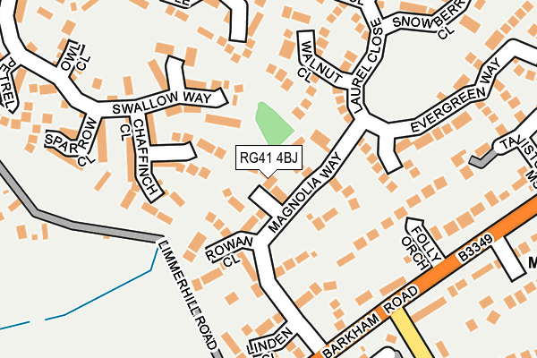 RG41 4BJ map - OS OpenMap – Local (Ordnance Survey) RG41 4BJ map - OS OpenMap – Local (Ordnance Survey)