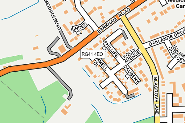 RG41 4EQ map - OS OpenMap – Local (Ordnance Survey) RG41 4EQ map - OS OpenMap – Local (Ordnance Survey)
