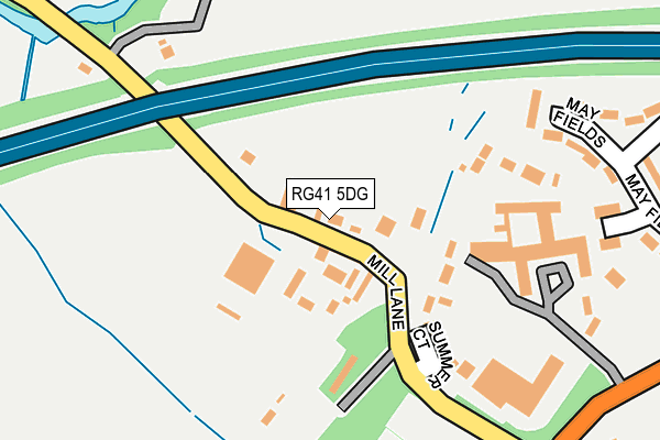 RG41 5DG map - OS OpenMap – Local (Ordnance Survey) RG41 5DG map - OS OpenMap – Local (Ordnance Survey)