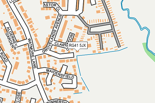 RG41 5JX map - OS OpenMap – Local (Ordnance Survey) RG41 5JX map - OS OpenMap – Local (Ordnance Survey)