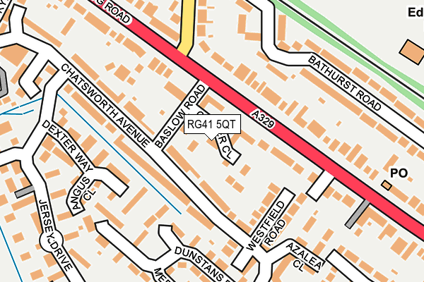 RG41 5QT map - OS OpenMap – Local (Ordnance Survey) RG41 5QT map - OS OpenMap – Local (Ordnance Survey)