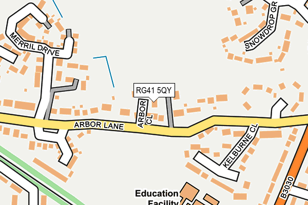 RG41 5QY map - OS OpenMap – Local (Ordnance Survey) RG41 5QY map - OS OpenMap – Local (Ordnance Survey)