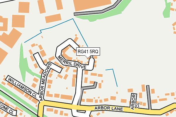 RG41 5RQ map - OS OpenMap – Local (Ordnance Survey) RG41 5RQ map - OS OpenMap – Local (Ordnance Survey)