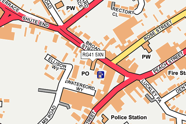 RG41 5XN map - OS OpenMap – Local (Ordnance Survey) RG41 5XN map - OS OpenMap – Local (Ordnance Survey)