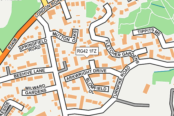 RG42 1FZ map - OS OpenMap – Local (Ordnance Survey) RG42 1FZ map - OS OpenMap – Local (Ordnance Survey)