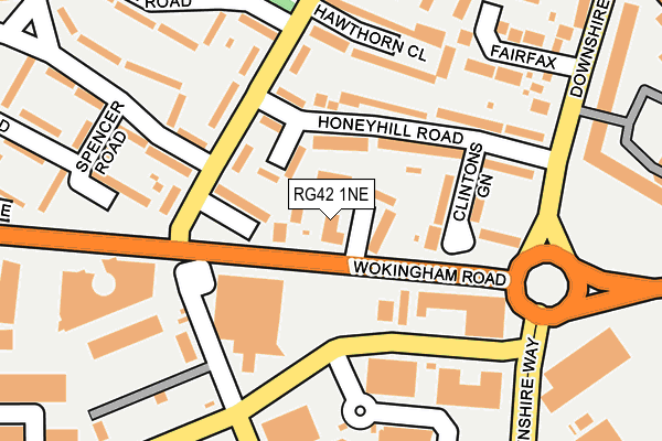 RG42 1NE map - OS OpenMap – Local (Ordnance Survey) RG42 1NE map - OS OpenMap – Local (Ordnance Survey)