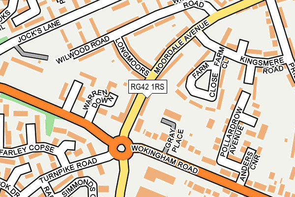 RG42 1RS map - OS OpenMap – Local (Ordnance Survey) RG42 1RS map - OS OpenMap – Local (Ordnance Survey)
