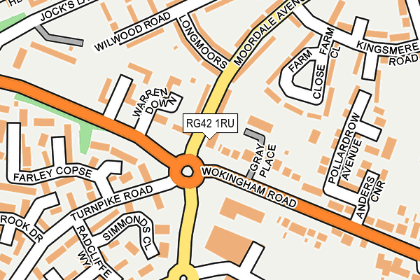 RG42 1RU map - OS OpenMap – Local (Ordnance Survey) RG42 1RU map - OS OpenMap – Local (Ordnance Survey)