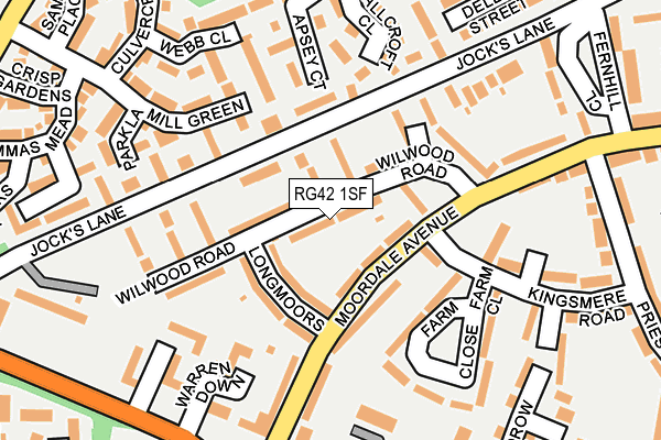 RG42 1SF map - OS OpenMap – Local (Ordnance Survey) RG42 1SF map - OS OpenMap – Local (Ordnance Survey)
