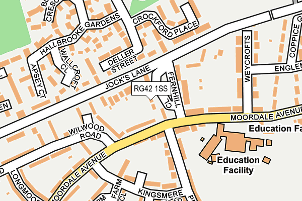 RG42 1SS map - OS OpenMap – Local (Ordnance Survey) RG42 1SS map - OS OpenMap – Local (Ordnance Survey)