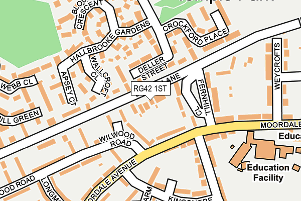 RG42 1ST map - OS OpenMap – Local (Ordnance Survey) RG42 1ST map - OS OpenMap – Local (Ordnance Survey)