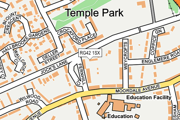 RG42 1SX map - OS OpenMap – Local (Ordnance Survey) RG42 1SX map - OS OpenMap – Local (Ordnance Survey)